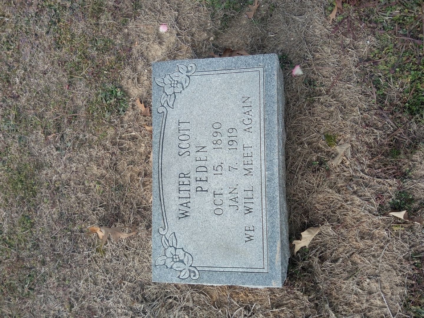 Walter Scott Peden's grave. Photo 1